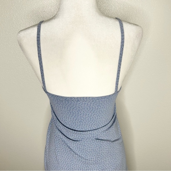 Brandy Melville Amara Light Blue Floral V-Neck Mini Sun Dress - One Size XS/S - Picture 7 of 10